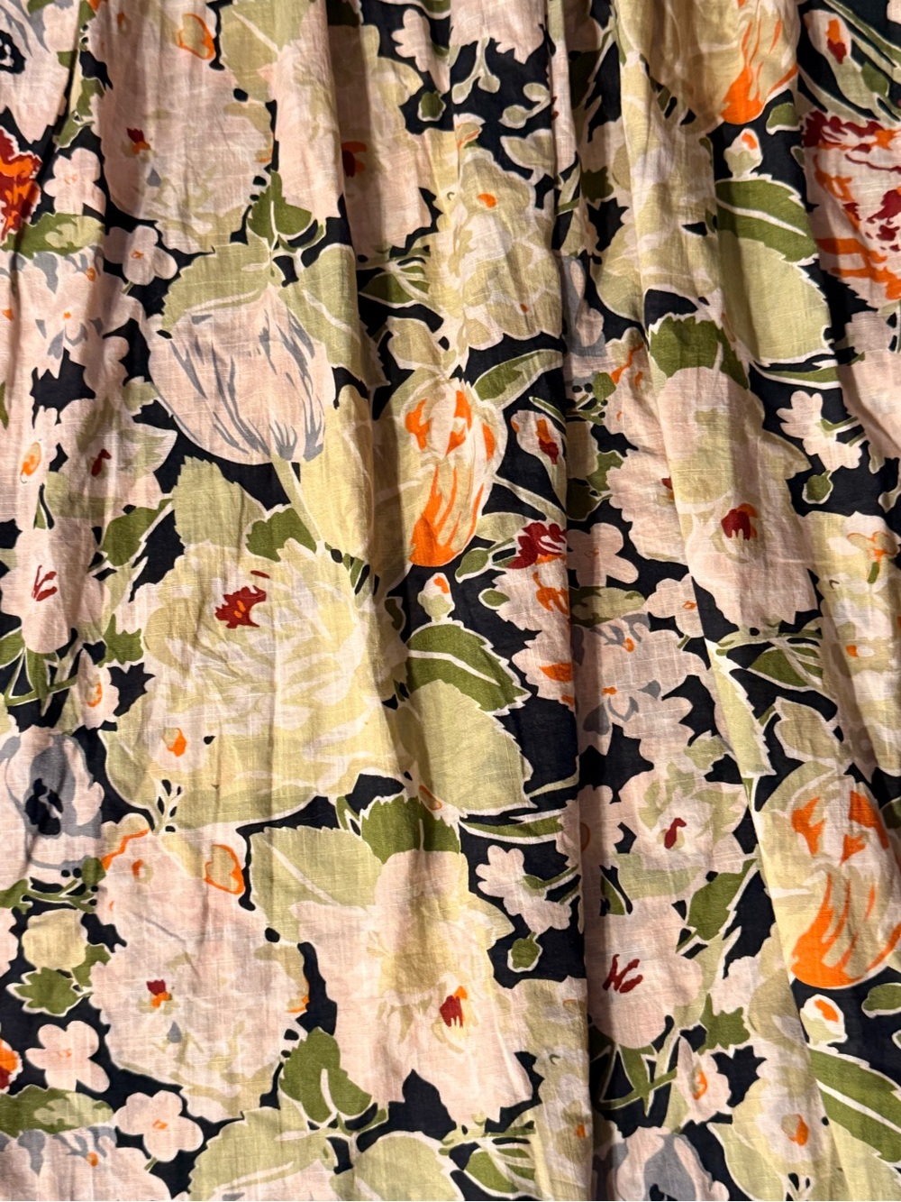 Tuckernut THE GREAT Vintage Rose The Canary Skirt Floral Smocked Waist Size 0 - Picture 7 of 10